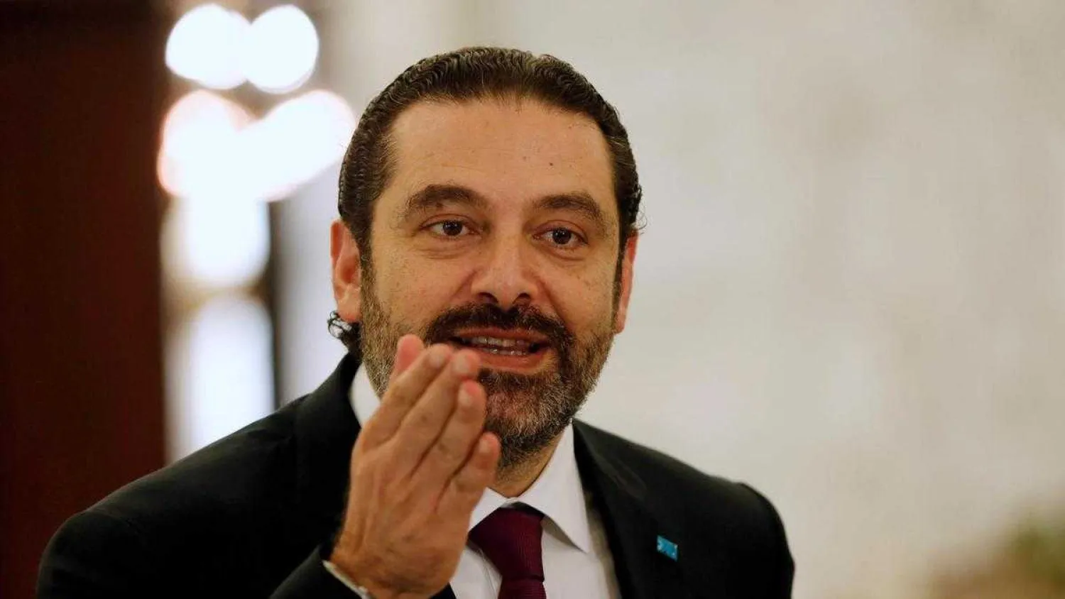 Lebanese Prime Minister-designate Saad Hariri at the presidential palace in Baabda, Lebanon. Mohamed Azakir / Reuters