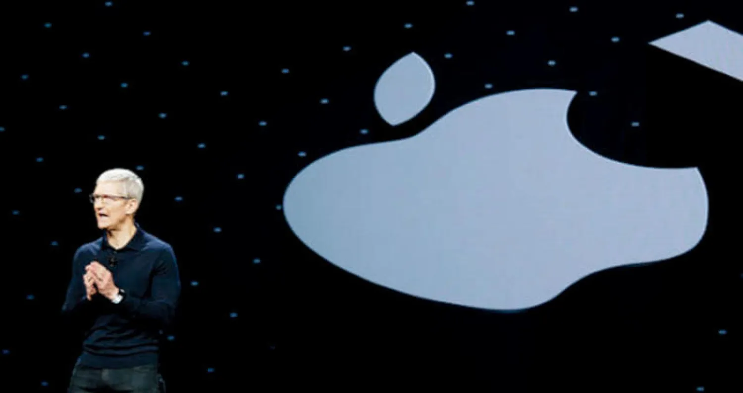 تيم كوك رئيس شركة «آبل» في مؤتمر عالمي للشركة