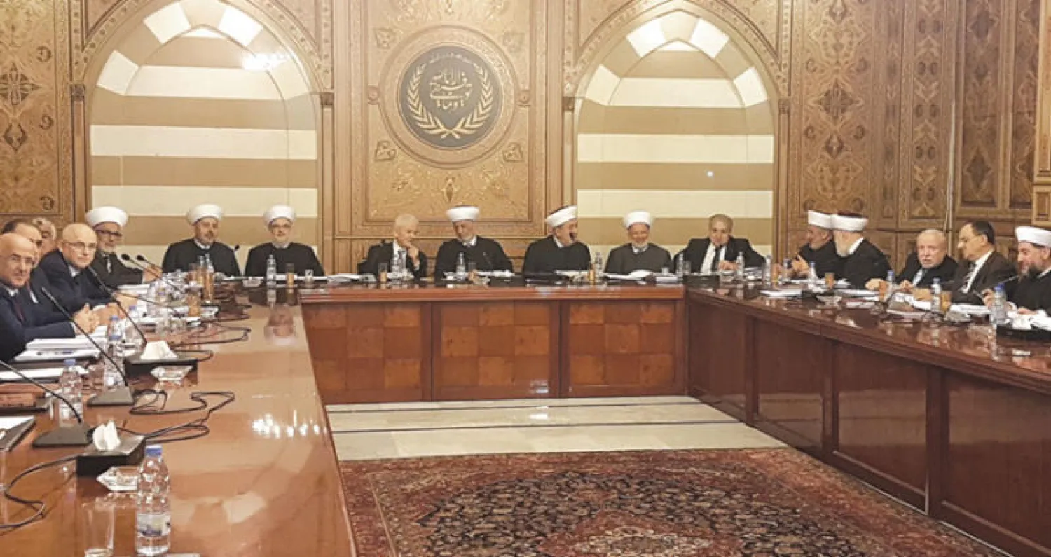 من اجتماع المجلس الشرعي الإسلامي في لبنان برئاسة الشيخ عبد اللطيف دريان (موقع دار الفتوى)