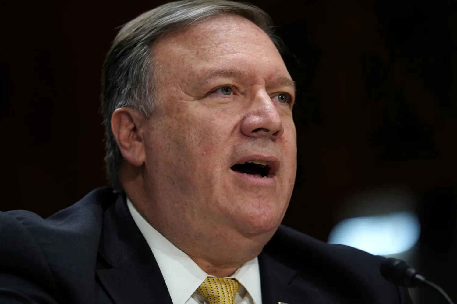 US Secretary of State Mike Pompeo during his appearance at a Senate Foreign Relations Committee hearing on Capitol Hill in Washington, US, May 24, 2018. REUTERS/Toya Sarno Jordan/File Photo