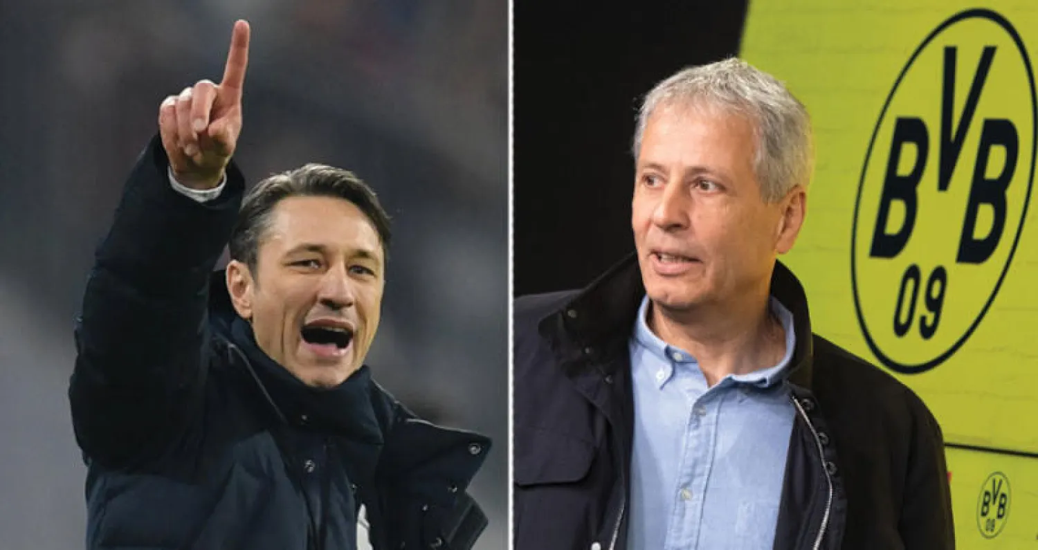 فافر مدرب دورتموند (أ.ف.ب)  -  كوفاتش مدرب البايرن تحت الضغط (رويترز)