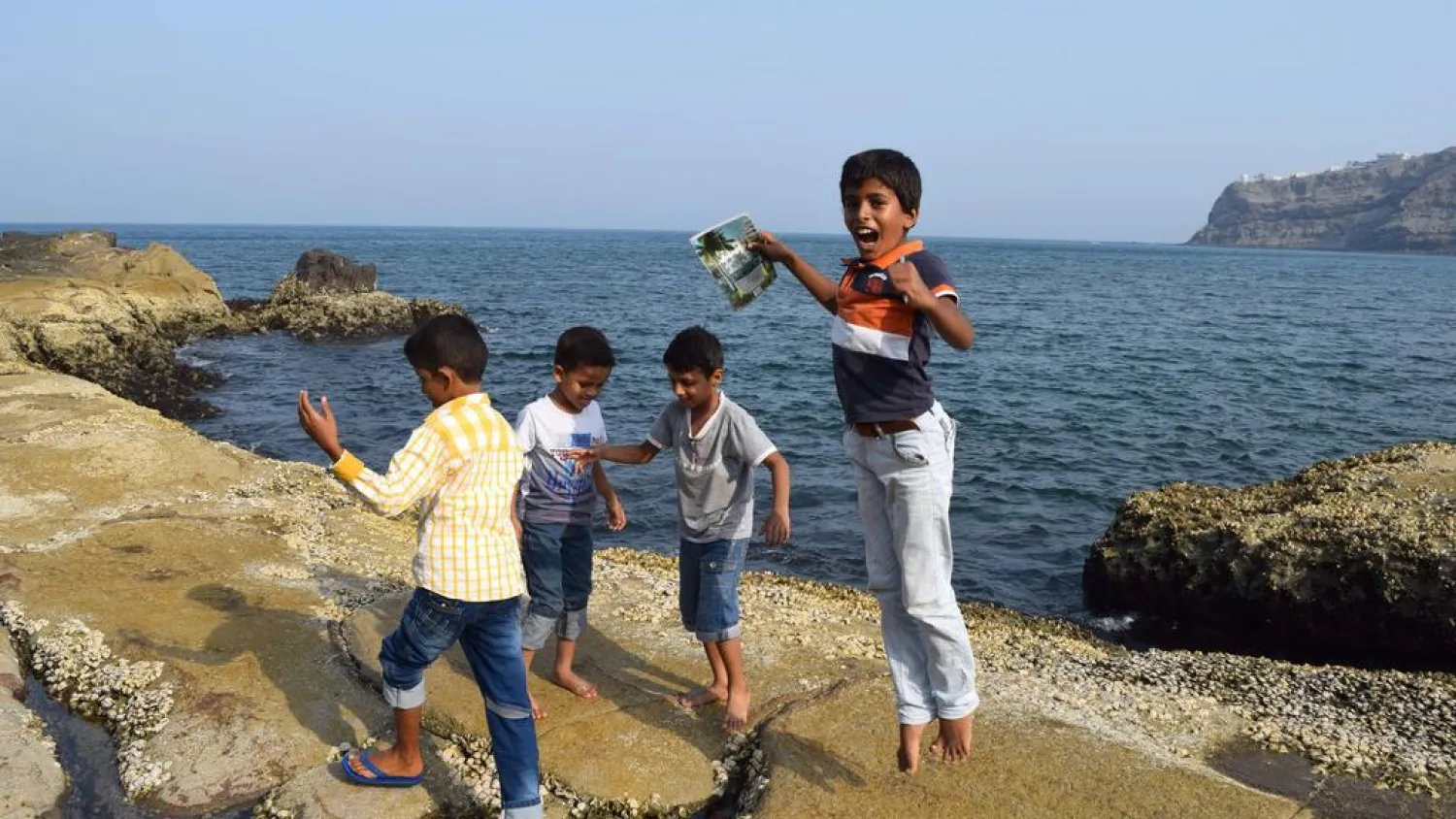 Yemeni boys play in the Crater district of the southern Yemeni port city of Aden on September 4, 2015. Saleh Al Obeidi/AFP Photo