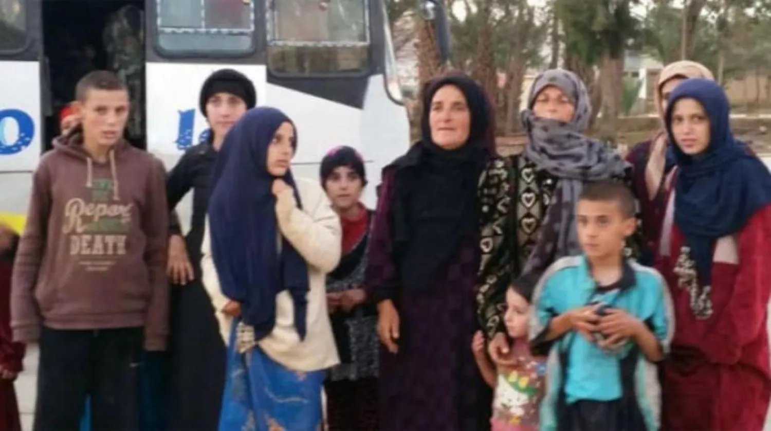 Freed Sweida hostages. Asharq Al-Awsat