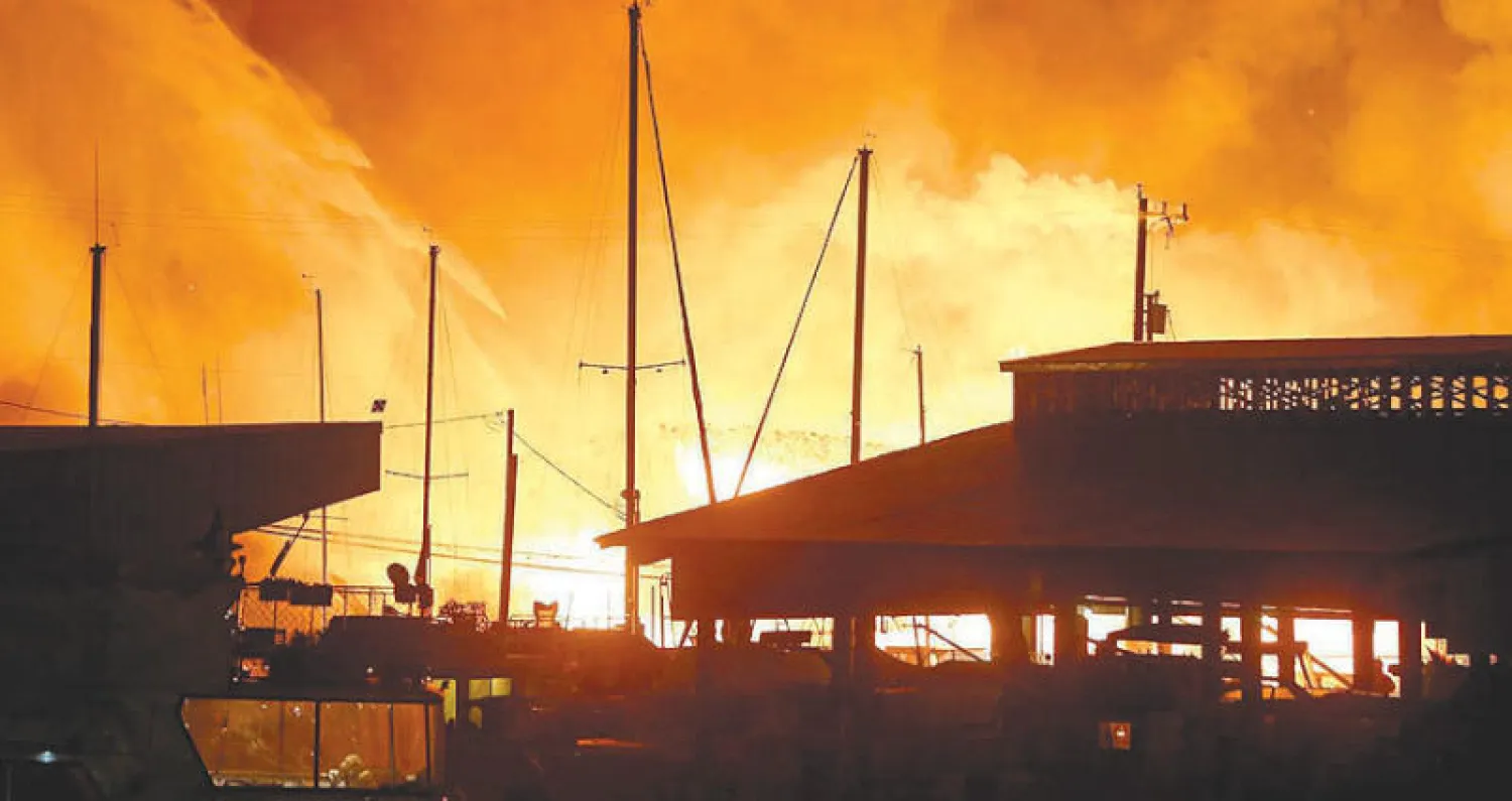 جانب من آثار الحريق في جنوب ولاية كاليفورنيا (أ.ب)