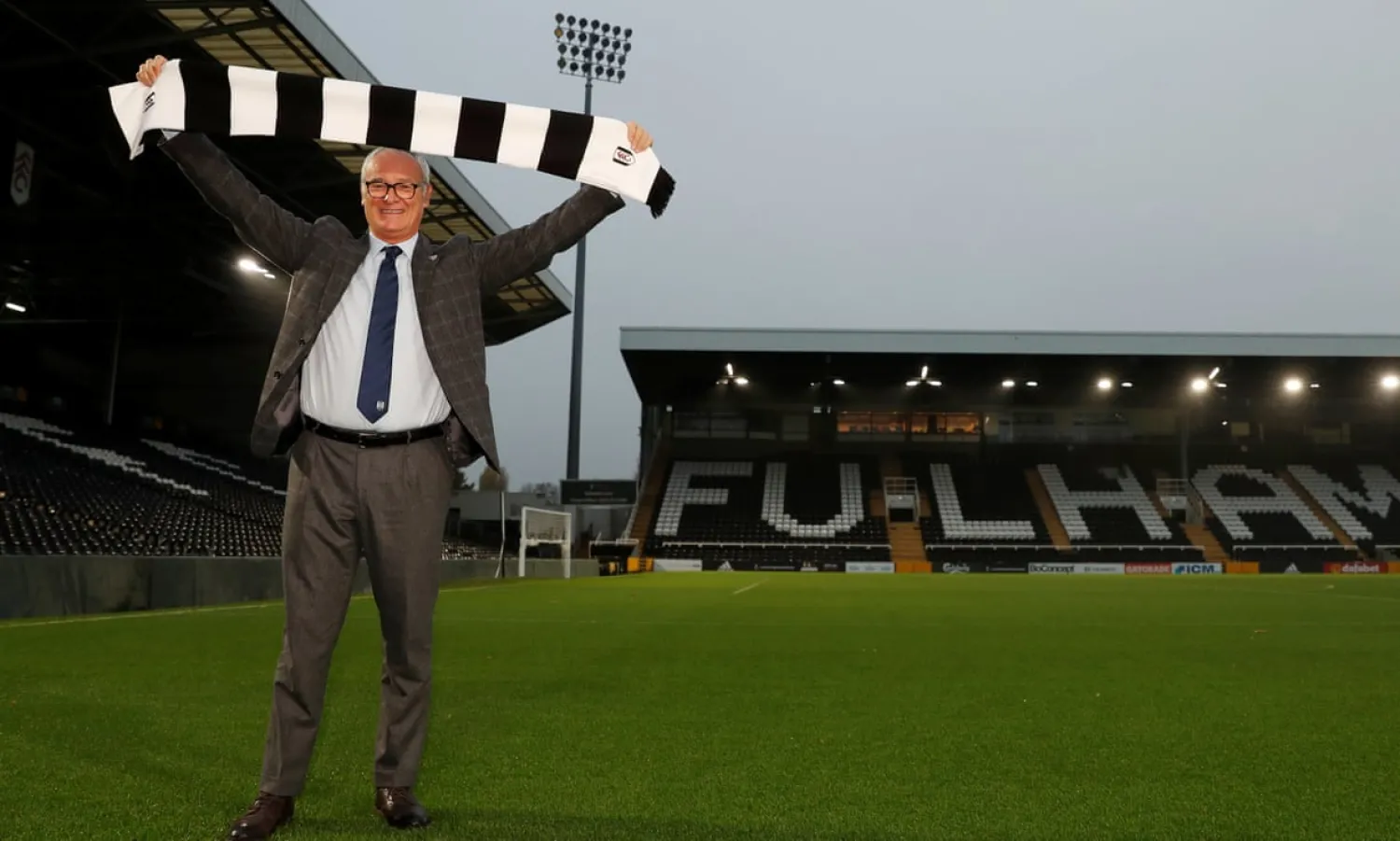 Claudio Ranieri at Craven Cottage. Photograph: Paul Childs/Action Images via Reuters