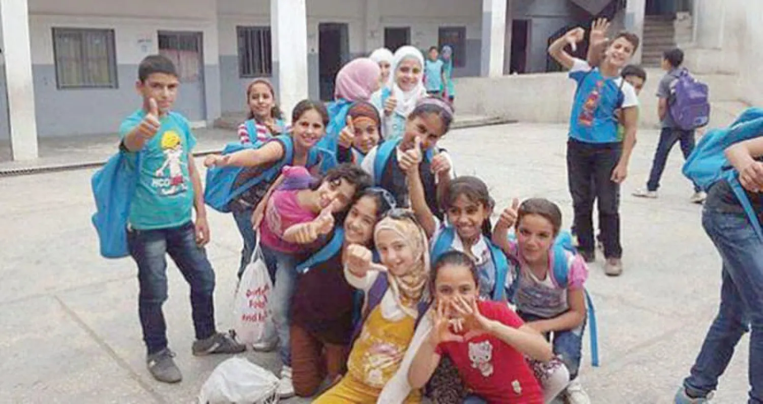 تلاميذ سوريون لاجئون في لبنان