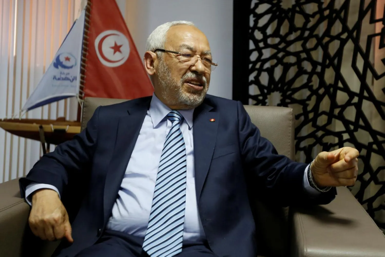 Head of the Ennahda party, Rached Ghannouchi. (Reuters)