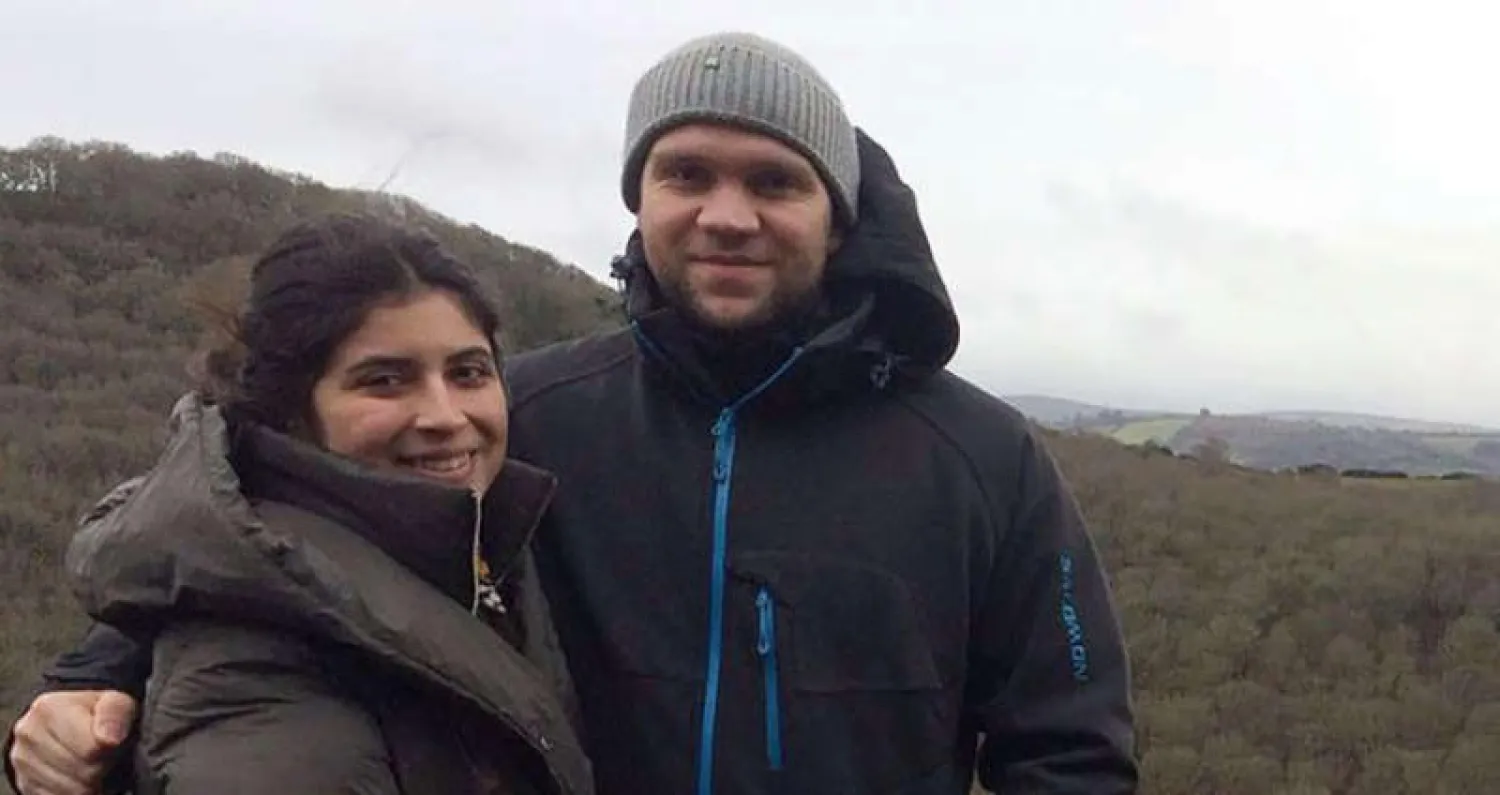 ماثيو هيدجز وزوجته - صورة أرشيفية. («الشرق الأوسط»)