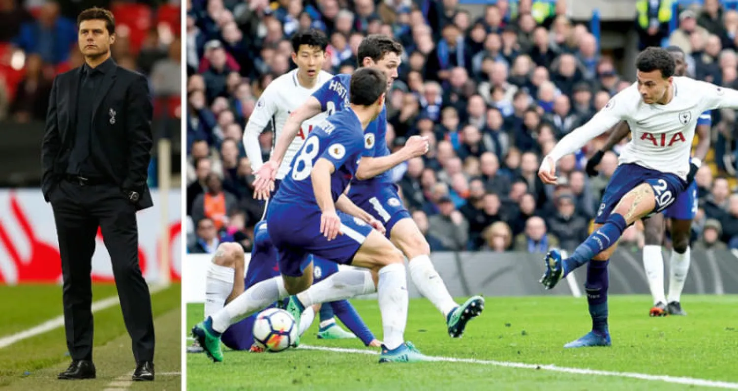 ديلي آلي سجل هدف فريقه الثالث في الفوز على تشيلسي 3 - 1 في أبريل الماضي... وتوتنهام في حاجة لتكرار ذلك اليوم  -  رحيل بوكيتينو مدرب توتنهام أصبح محتملاً (أ.ف.ب)