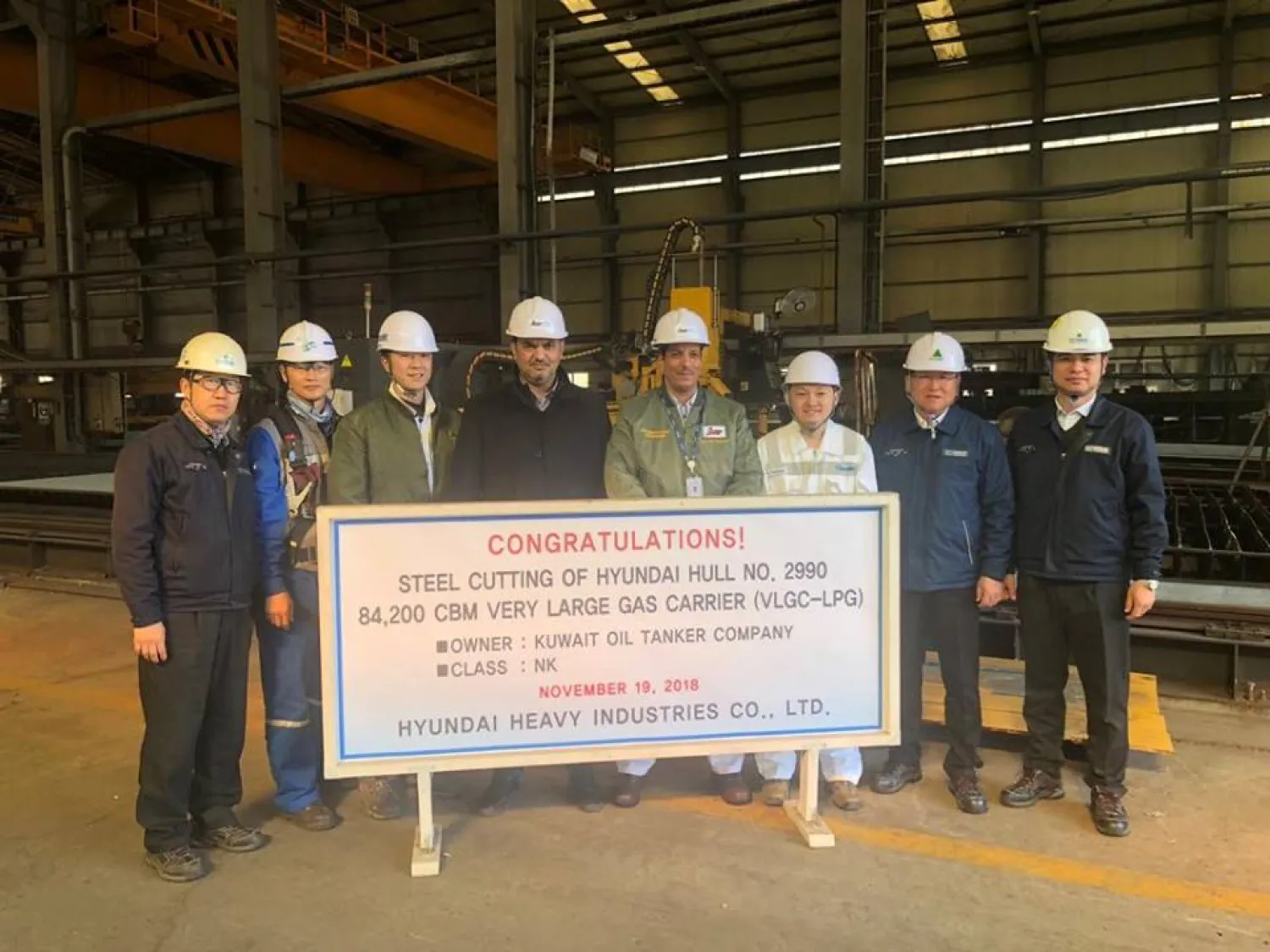 KOTC orders three giant liquefied petroleum gas tankers LPG from Hyundai Heavy Industries. (KOTC)