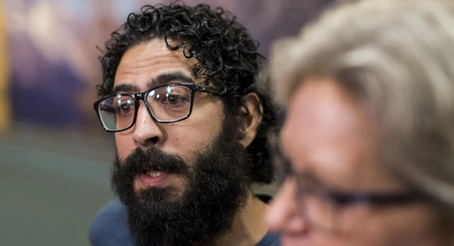 اللاجئ السوري حسن القنطار (أ.ب)