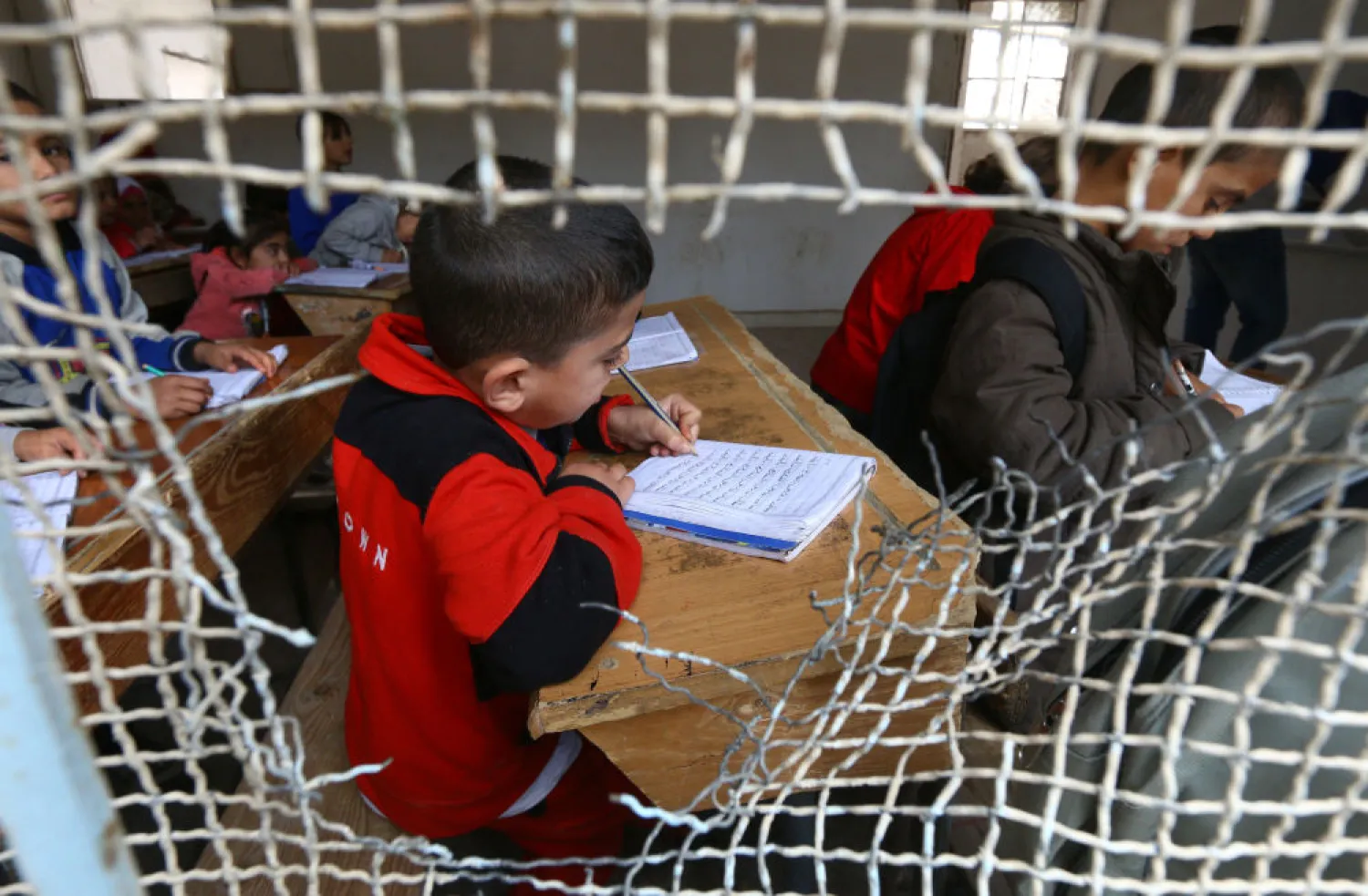 A school child attends a class in Raqqa, Syria November 7, 2018. (Reuters)