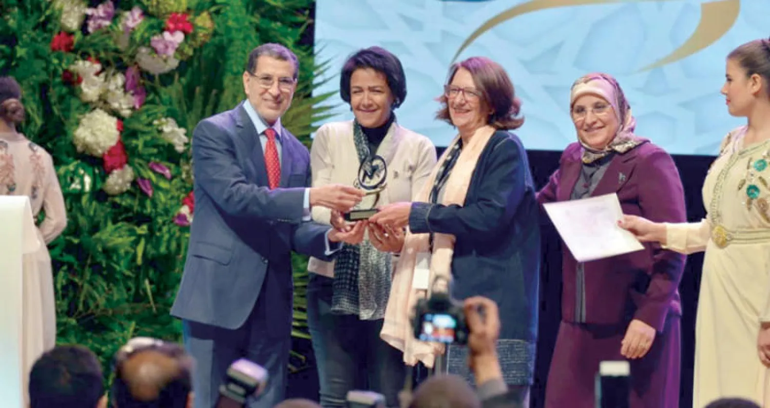 جانب من حفل تتويج الفائزات بجائزة «تميز للمرأة المغربية»