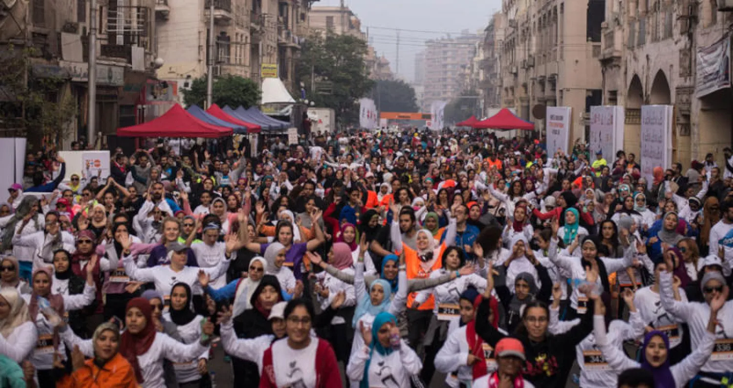 حجم المشاركة في السباق تخطى 500 فتاة (إ.ب.أ)