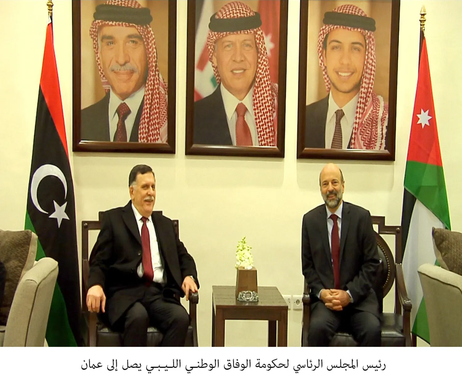  Sarraj arrives in Jordan Saturday/Petra News Agency