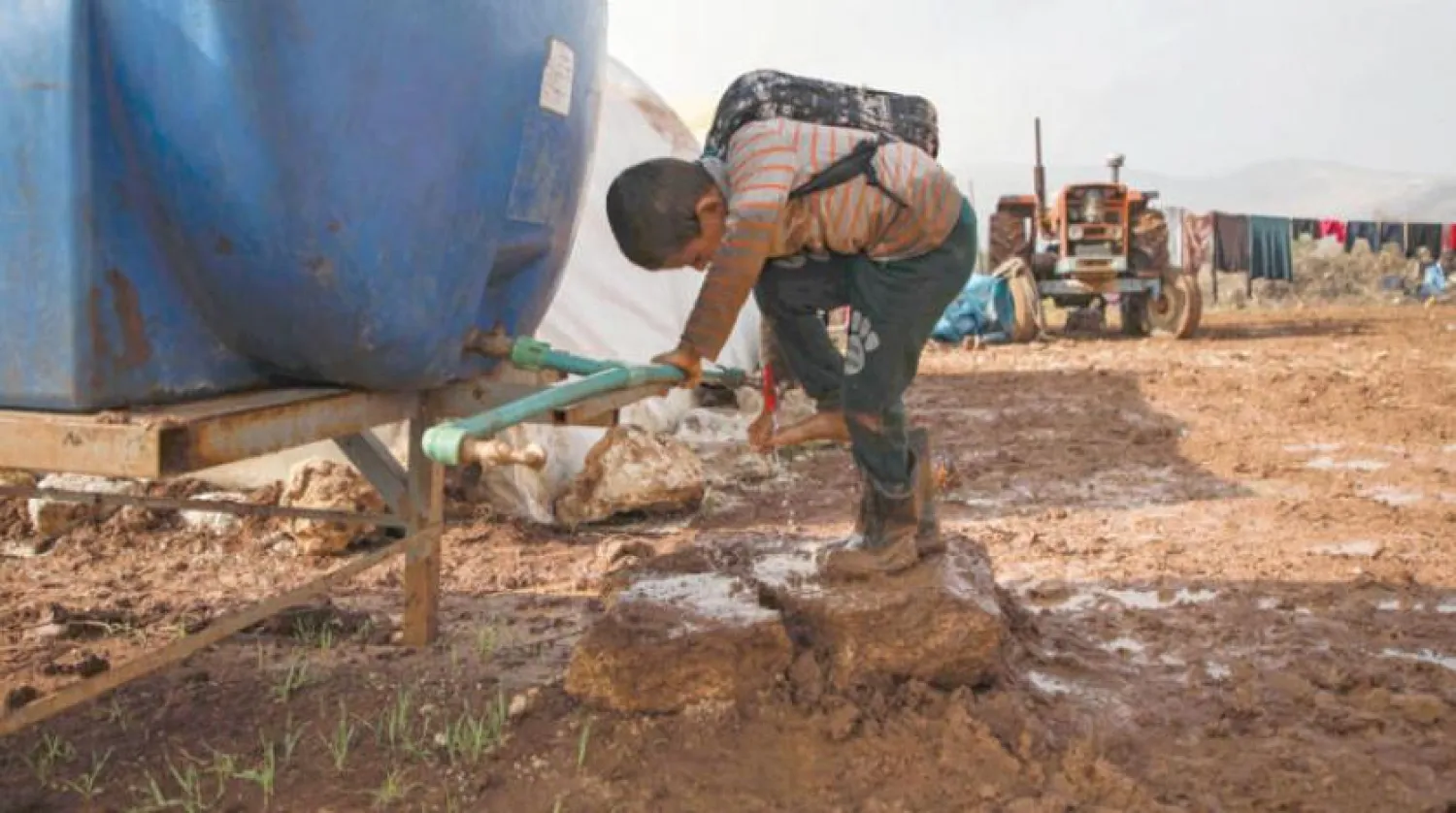 İdlib kırsalında bulunan mülteci kampından bir çocuk