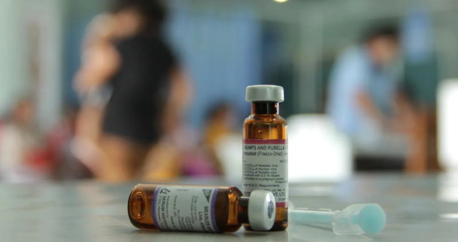 لقاحات الحصبة في داخل أحد مستشفيات الفلبين (إ.ب.أ)