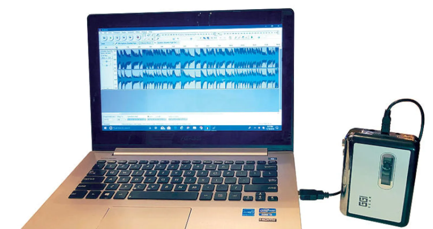 رقمنة التسجيلات من شرائط الكاسيت القديمة  ونقلها إلى الكومبيوتر