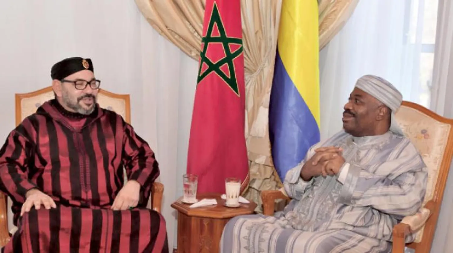 Fas Kralı 6. Muhammed, Gabon Cumhurbaşkanı Ali Bongo’yu Rabat'ta tedavi gördüğü hastanede ziyaret etti (Rueters)