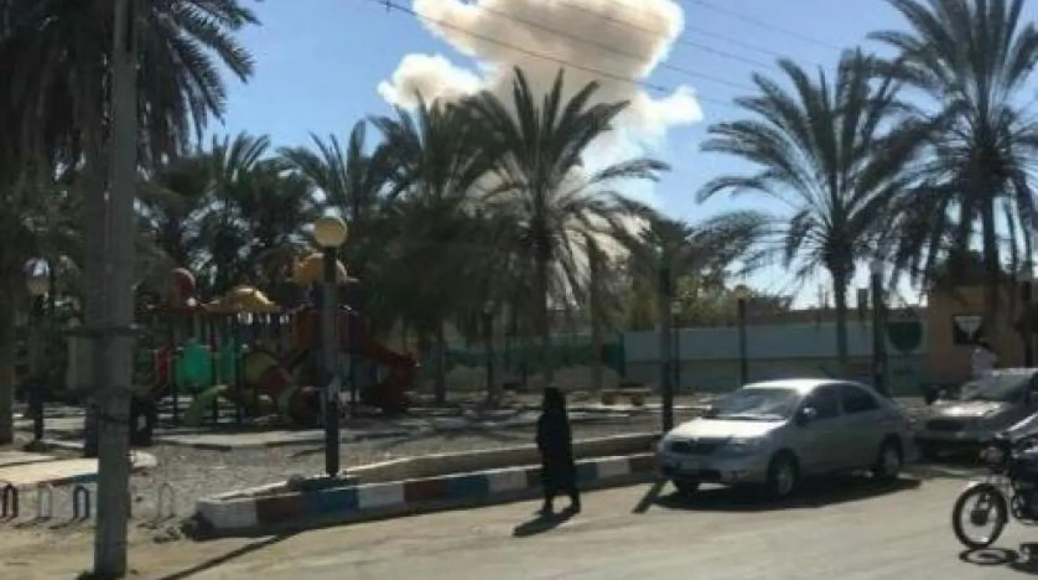 Smoke rising over the southeastern Iranian port city of Chabahar. Twitter