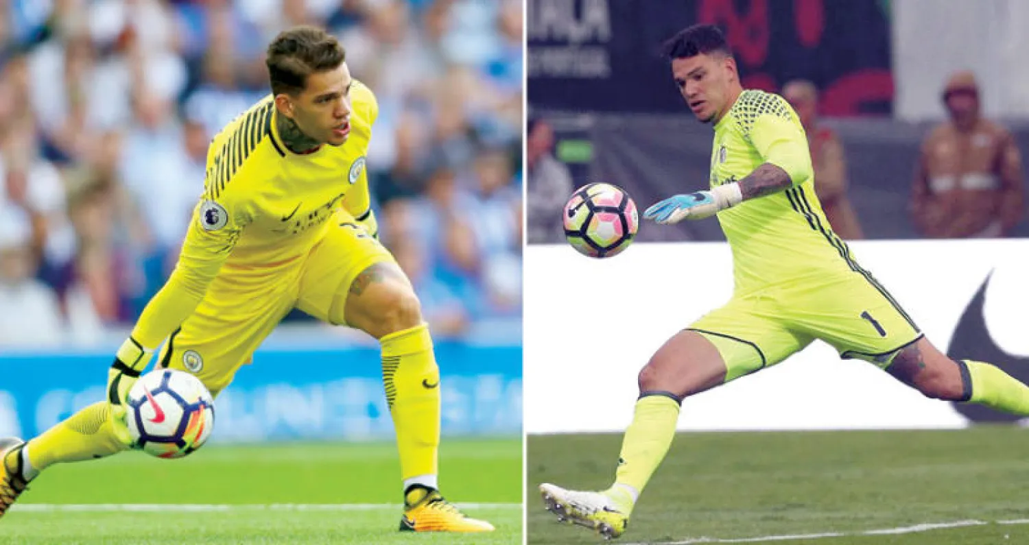 حارس مرمى مانشستر سيتي إيدرسون قادر على استخدام قدميه مثل يديه  -  أبرز ميزة يمتلكها إيدرسون هي قدرته على التمرير الطولي بيديه بشكل دقيق