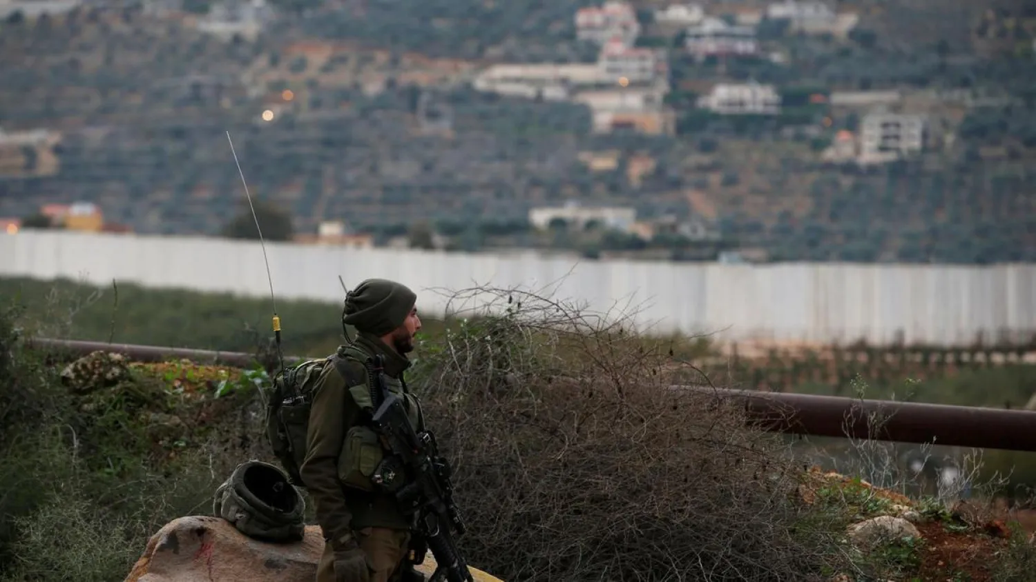 An Israeli soldier near the border with Lebanon. (Reuters)