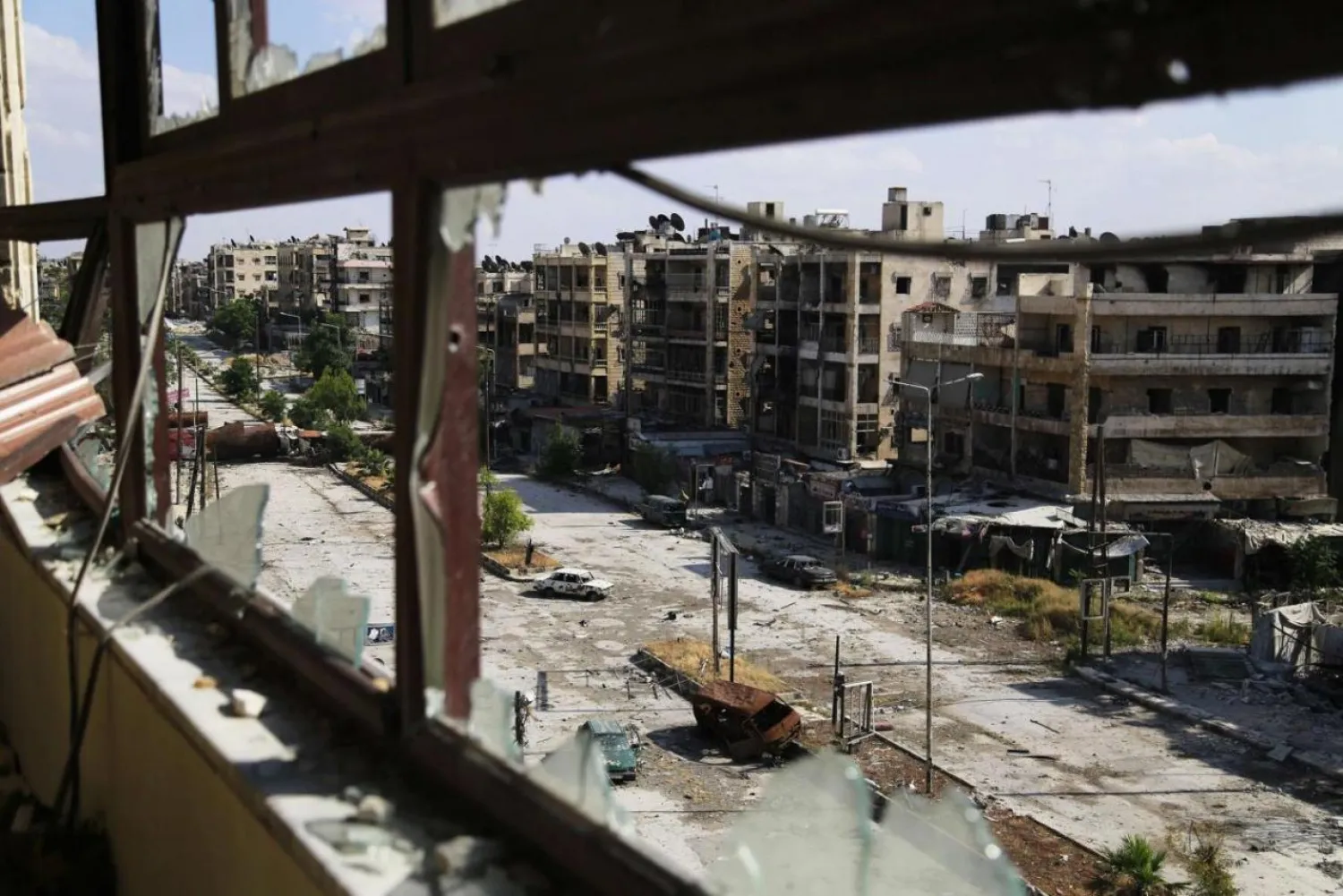 A general view of damage in Saif Al-Dawla street in Aleppo June 8, 2014. (Reuters)
