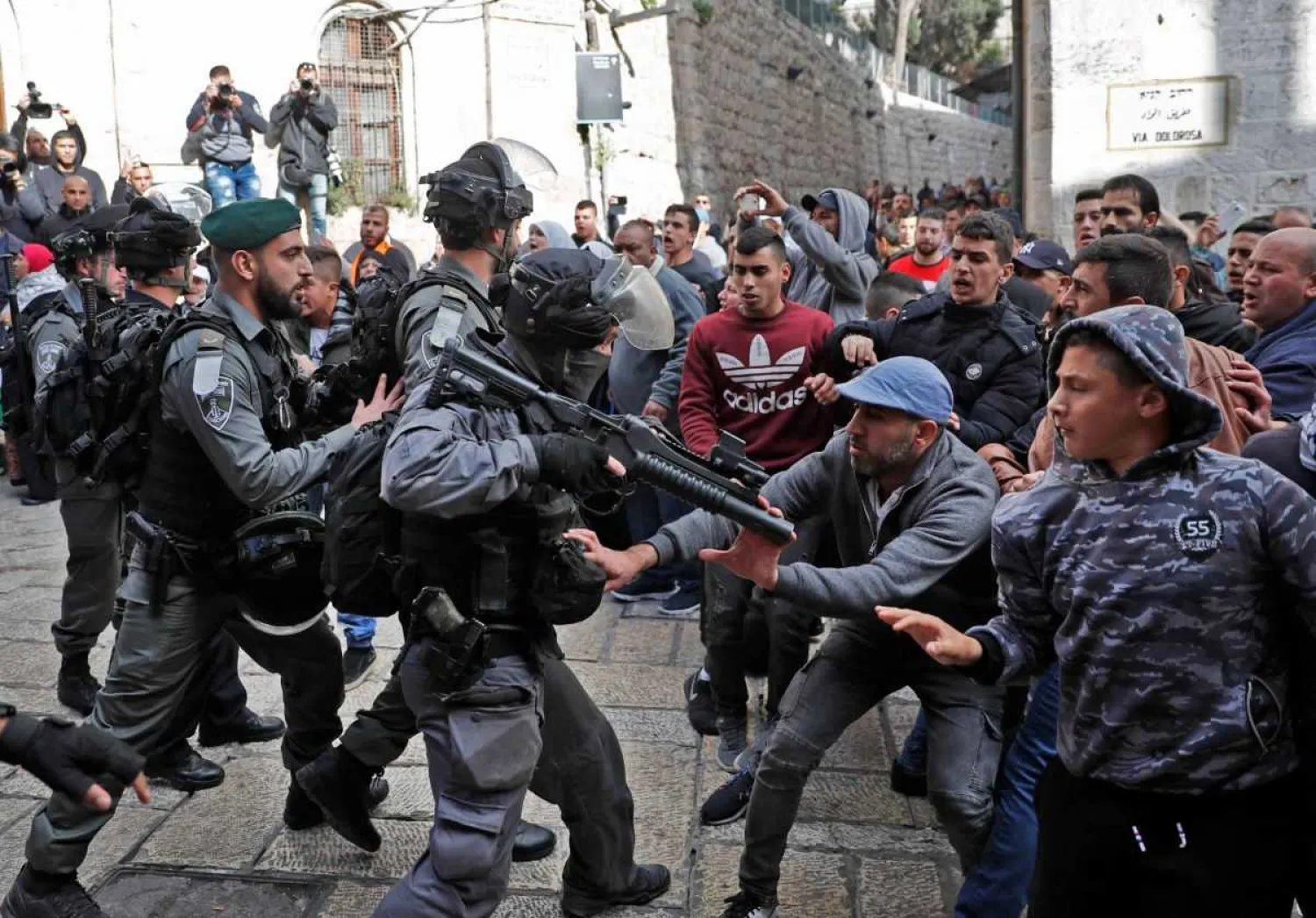 Israeli forces clash with Palestinians in Jerusalem’s Old City. (File Photo: AFP)
