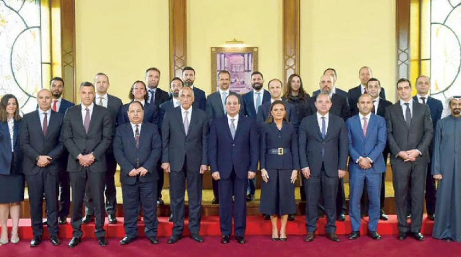 Egyptian President Abdel Fattah al-Sisi  meets with investors, Asharq Al Awsat 