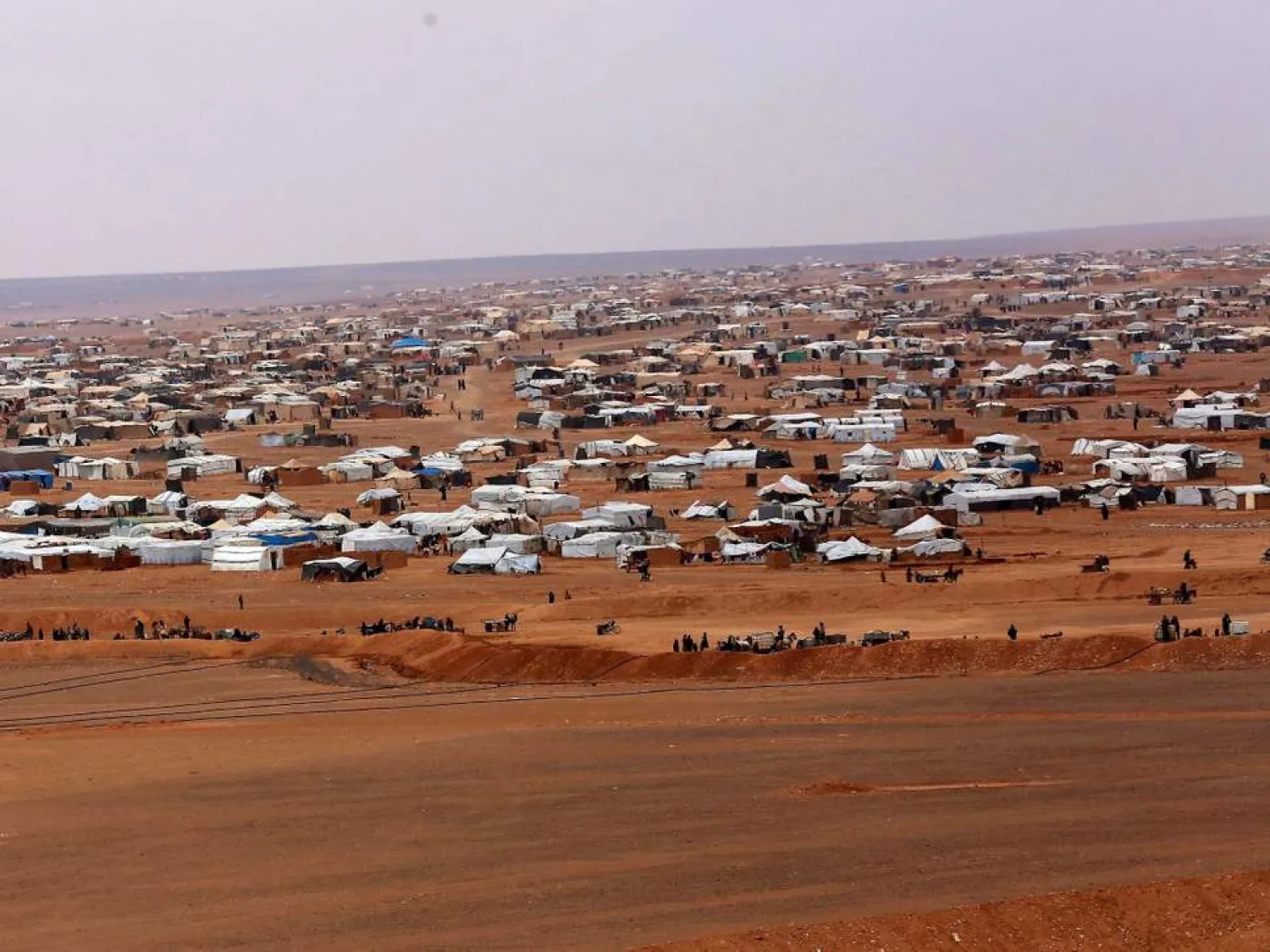 The informal Rukban camp on the Jordan-Syria border faces a harsh winter ( AP )