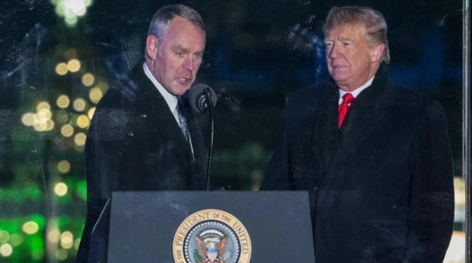 ABD Başkanı Donald Trump ve İçişleri Bakanı Ryan Zinke (EPA)