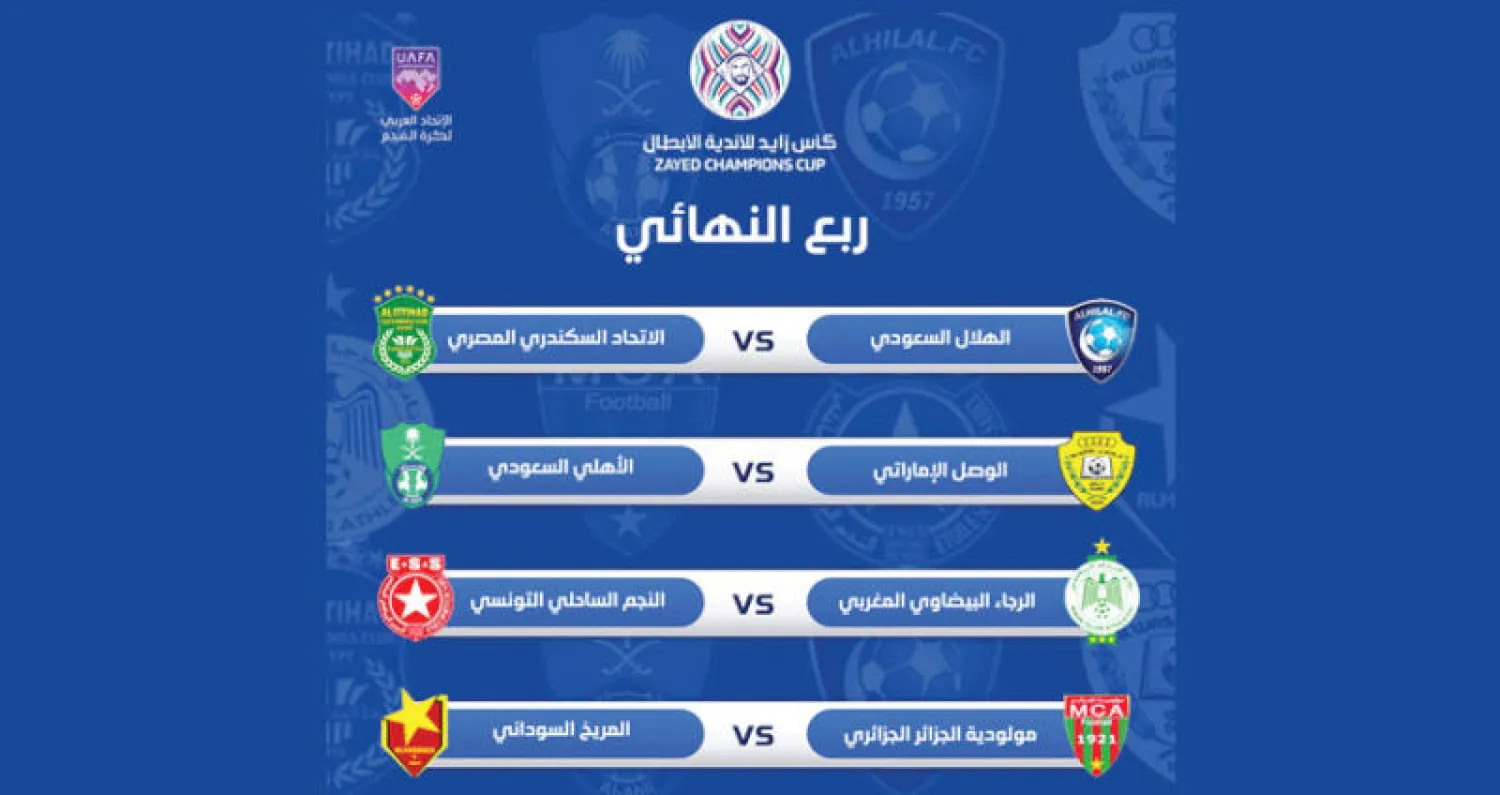 نتائج قرعة كأس زايد كما بدت أمس (الشرق الأوسط)