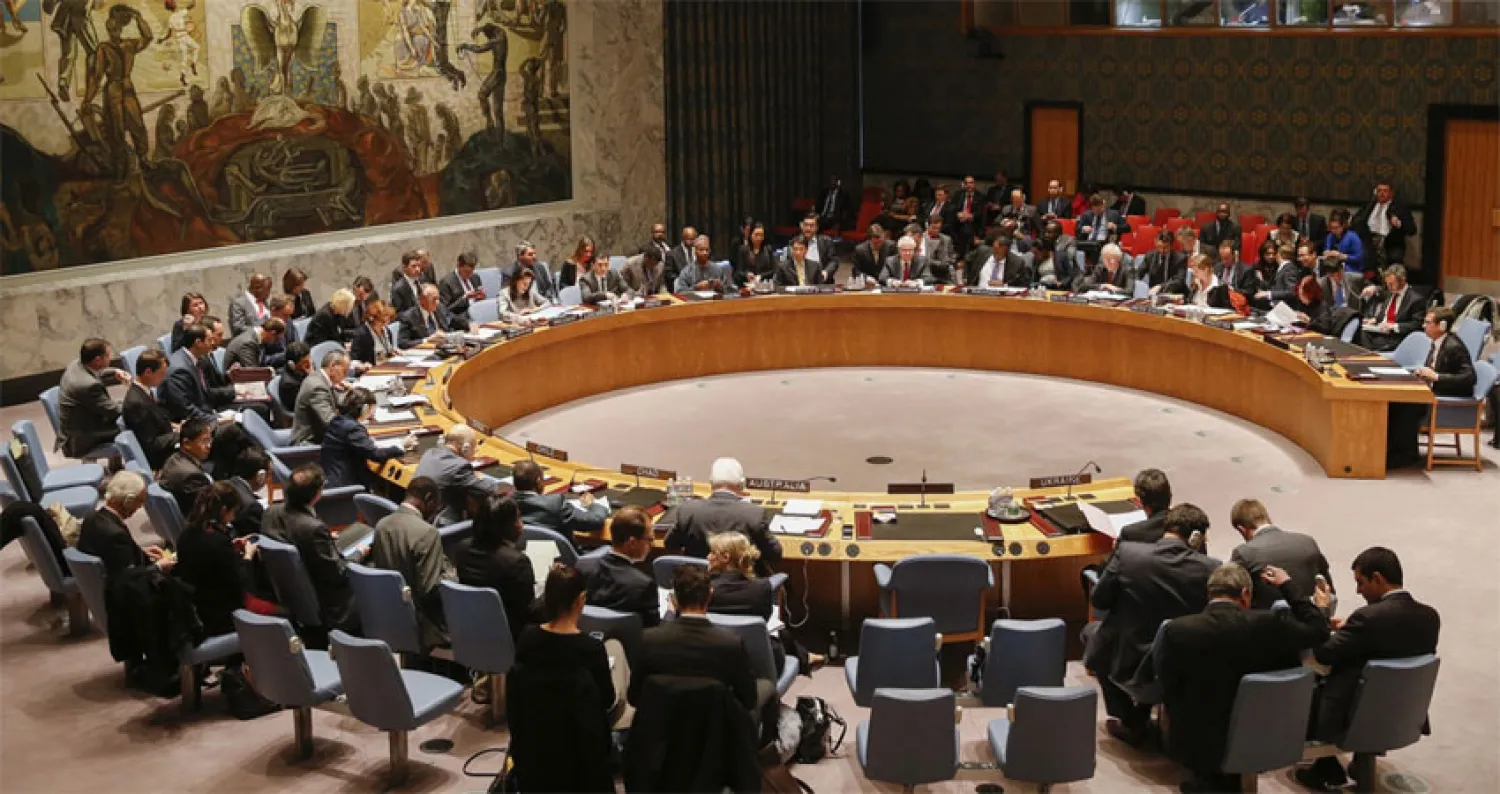 جانب من جلسة مجلس الأمن (أ.ف.ب)