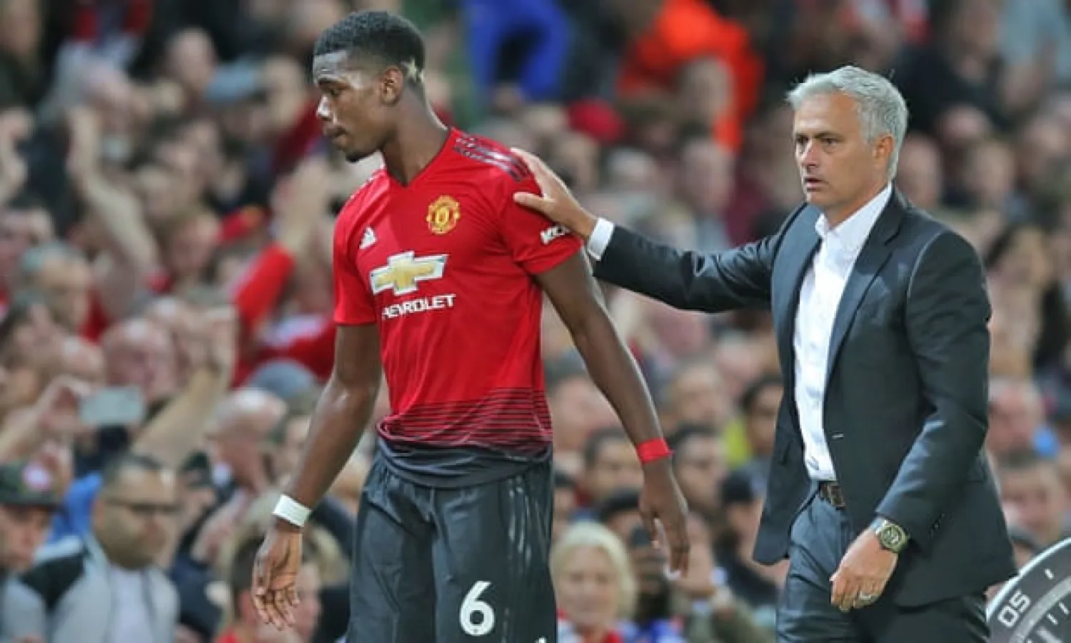 
 Paul Pogba (left) sparkled at the World Cup but was sidelined during the latter stages of José Mourinho’s tenure. Photograph: Magi Haroun/Rex/Shutterstock
