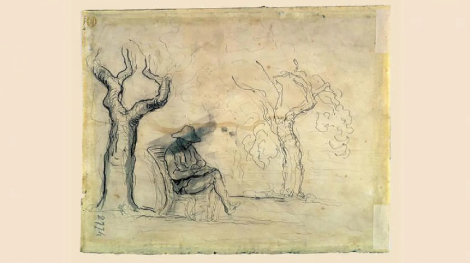 ‘Bahçede okuma yapan bir adam’, Fransız Ressam Honore Daumier’in (1808-1879) eserlerinden biri. Demmam/ Mirza el-Huveylidi