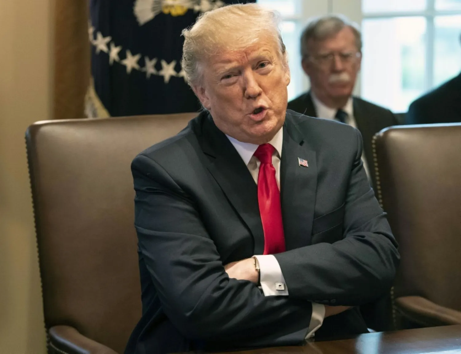 US President Donald Trump speaks during a cabinet meeting at the White House, Wednesday, January 2, 2019, in Washington. (AP Photo/Evan Vucci)