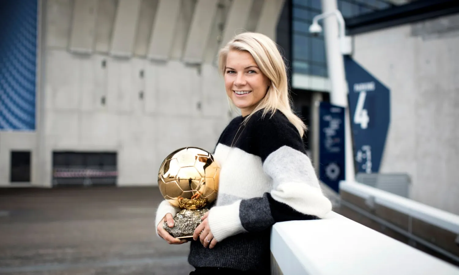  Ada Hegerberg on winning the Ballon d’Or: ‘It’s important to show what a big step forward this is for women’s football.’ Photograph: Alicia Canter for the Guardian
