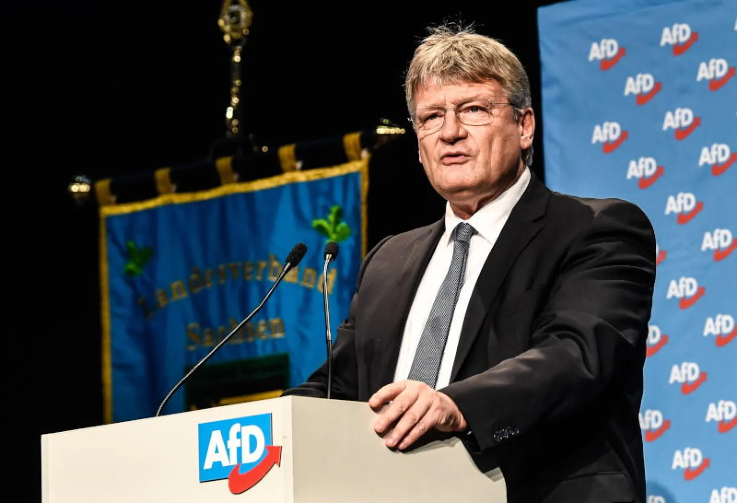 زعيم حزب البديل من أجل ألمانيا يورغ مويتن في افتتاح مؤتمر الحزب (إ. ب. أ)
