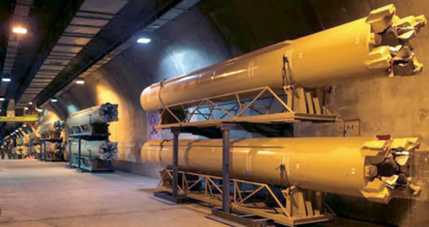 مستودع للصواريخ الباليستية تحت الأرض في مكان غير معروف (رويترز)