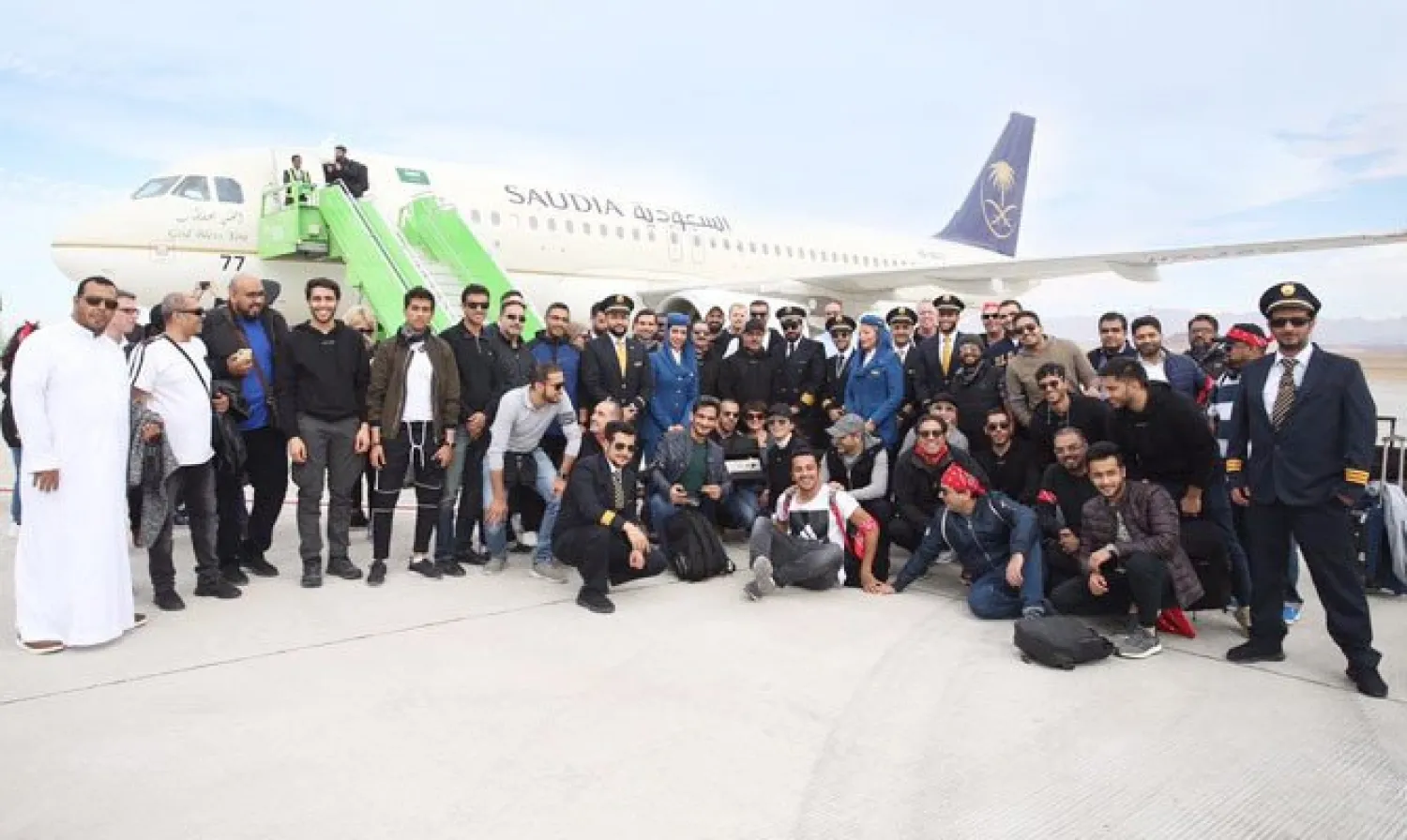  Passengers traveled to NEOM via two Saudi airlines Airbus A320 aircrafts. (SPA)