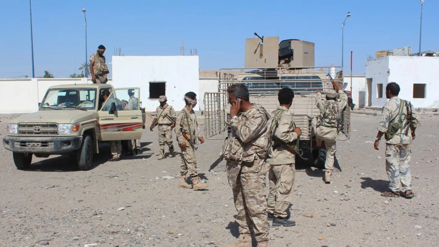 Pro-government forces in Lahj, Yemen. (AFP file photo)