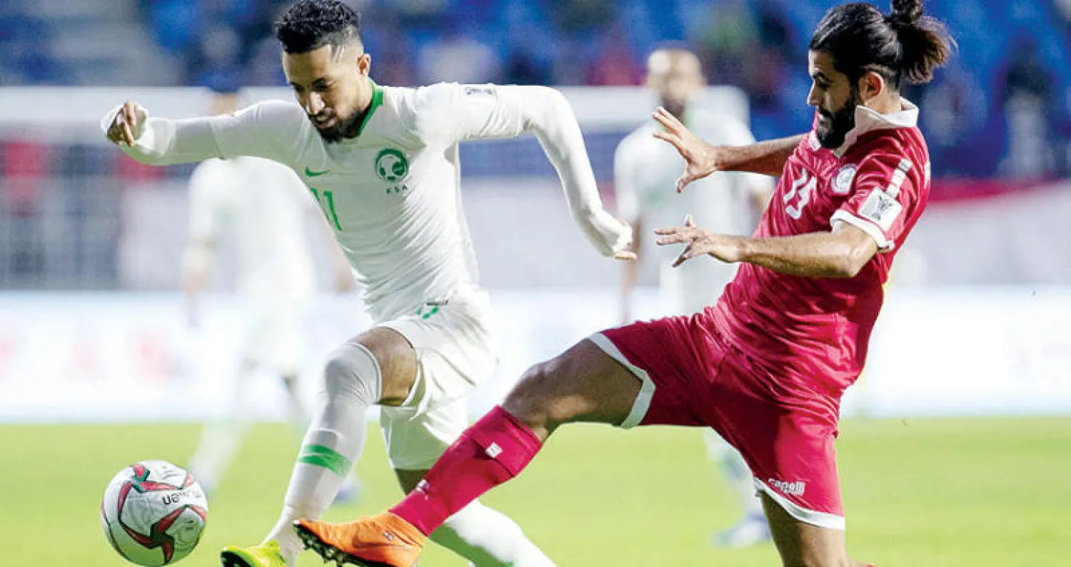 باهبري في مباراة الأخضر الأخيرة أمام لبنان (تصوير: سعد العنزي)