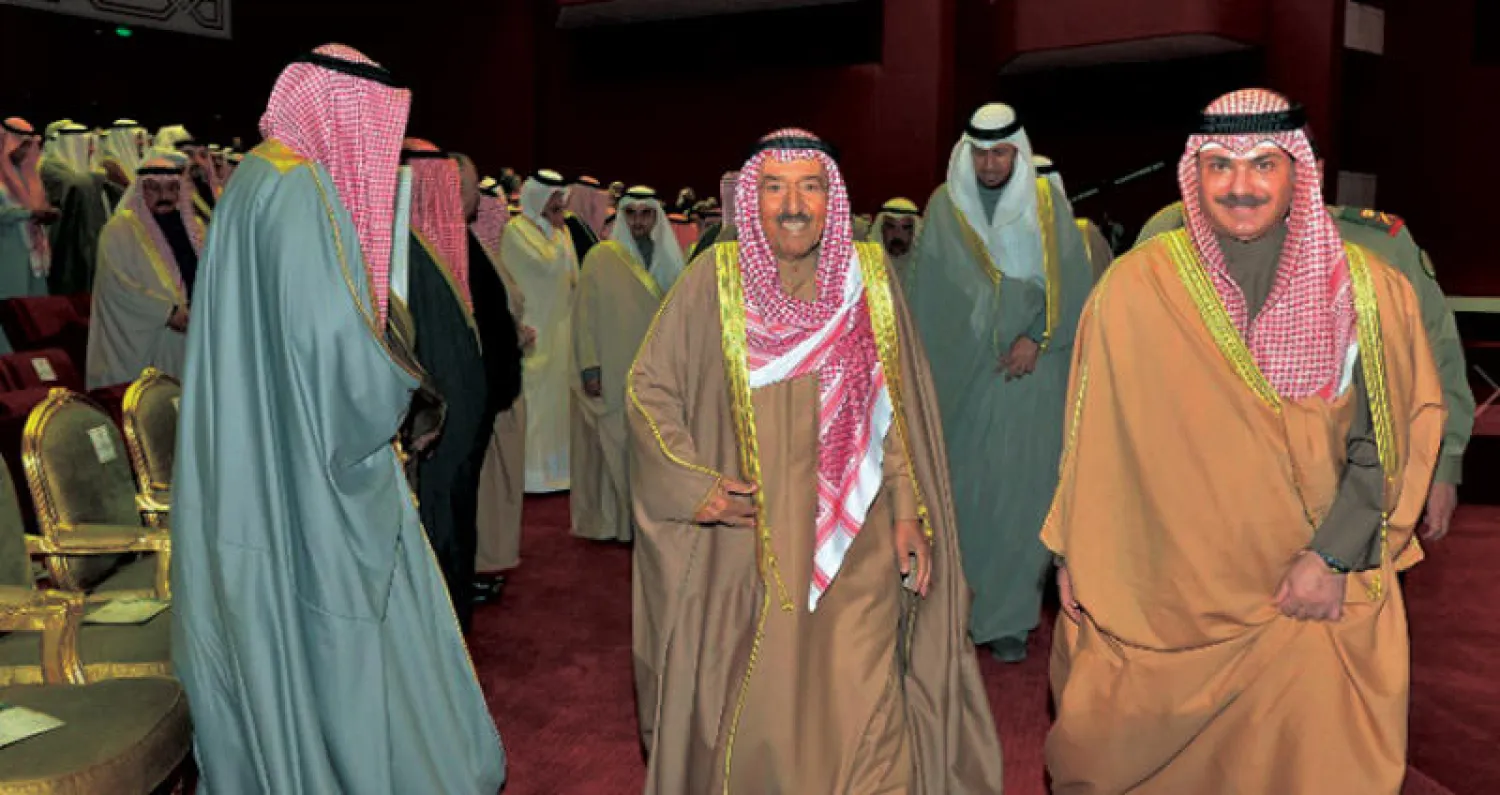 أمير الكويت لدى حضوره افتتاح المؤتمر (كونا)