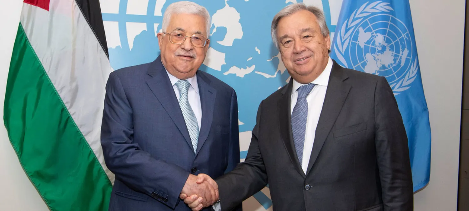 Palestinian President Mahmoud Abbas takes over as head of the Group of 77. (UN)