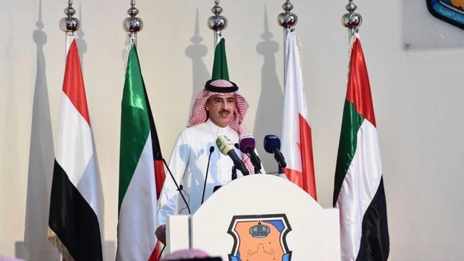 Spokesman of the Arab coalition's Joint Incidents Assessment Team (JIAT) on Yemen, Mansour Ahmed Al-Mansour, holds a press conference in the capital Riyadh. (SPA)
