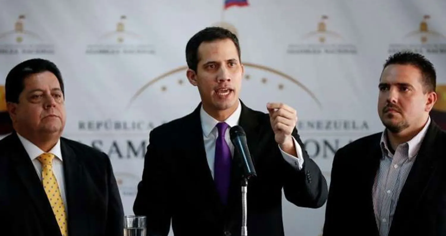 خوان غوايدو، رئيس الجمعية الوطنية الفنزويلية المعارضة، كاراكاس، فنزويلا، 10 يناير 2019