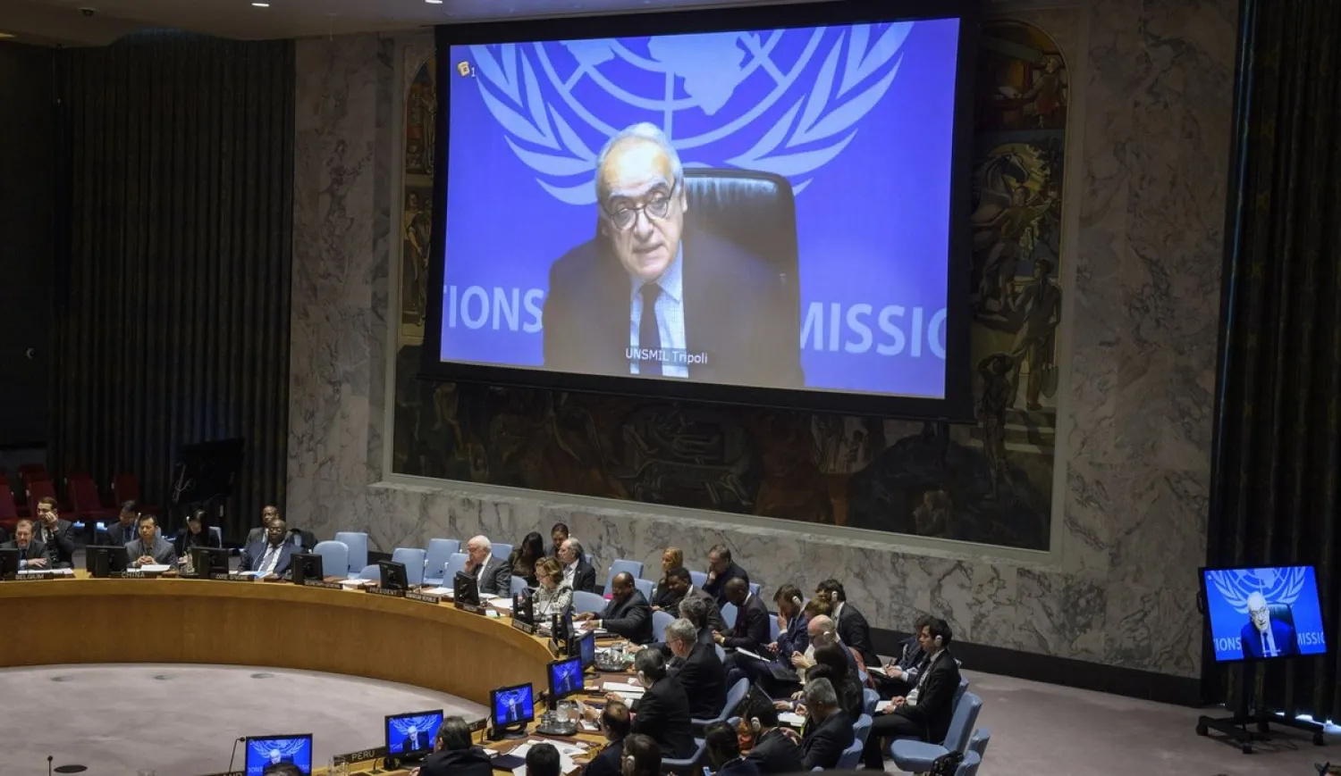 UN Envoy Ghassan Salame addresses the Security Council. Photo courtesy of UNSMIL