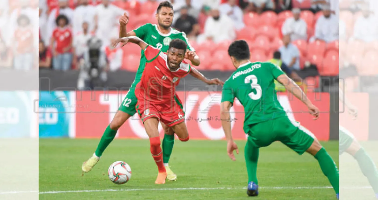 من مباراة عمان الأخيرة أمام تركمانستان (تصوير: سعد العنزي)