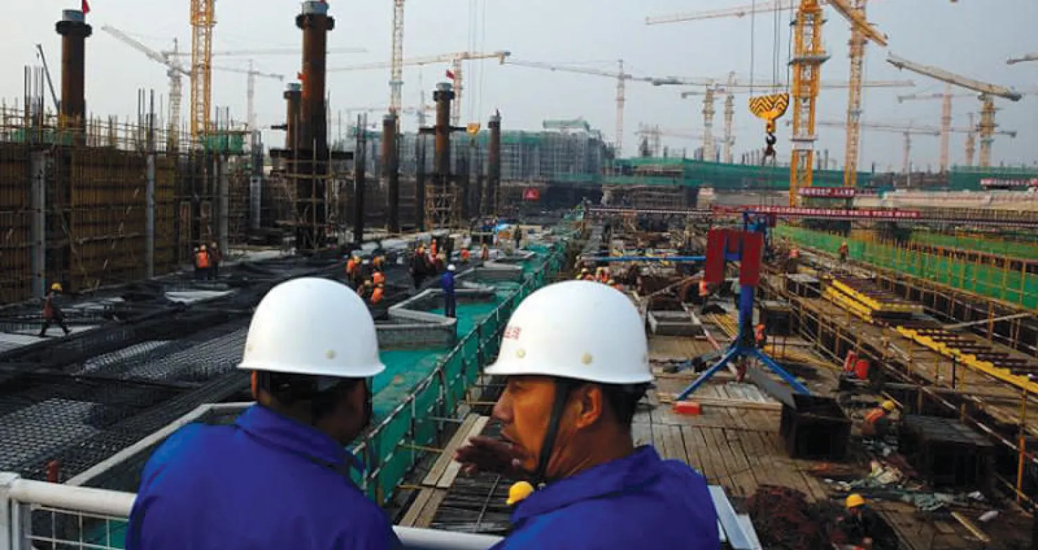 صورة أرشيفية من موقع إنشاءات في بكين