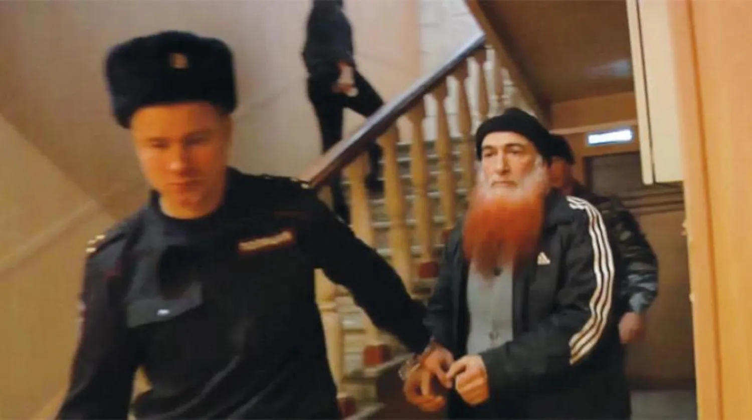 Image circulating on Russian media for one of the three accused of funding terrorism (Asharq Al-Awsat)
